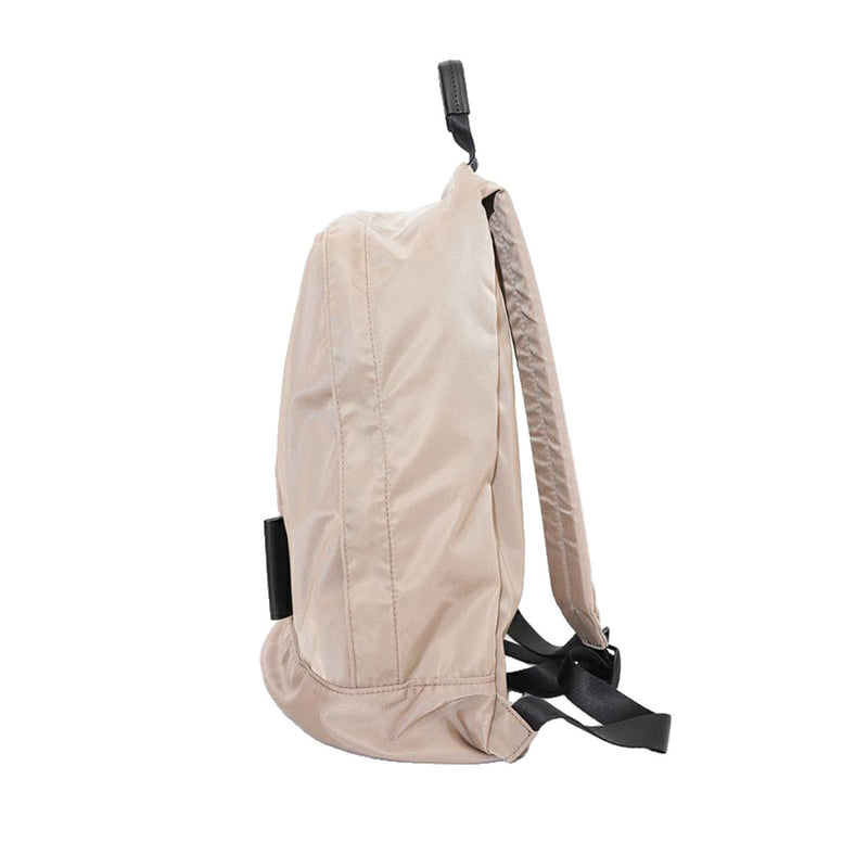 GINO Taupe backpack with black straps on a white background