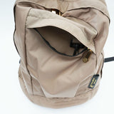 GINO Taupe backpack with a brand logo on a white background