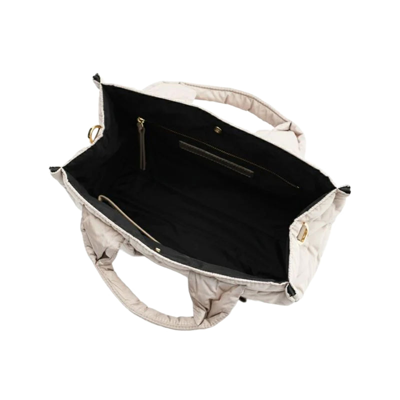 GINO Puff QUILT Tote M Grege