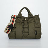 GINO Puff QUILT Tote M Grege