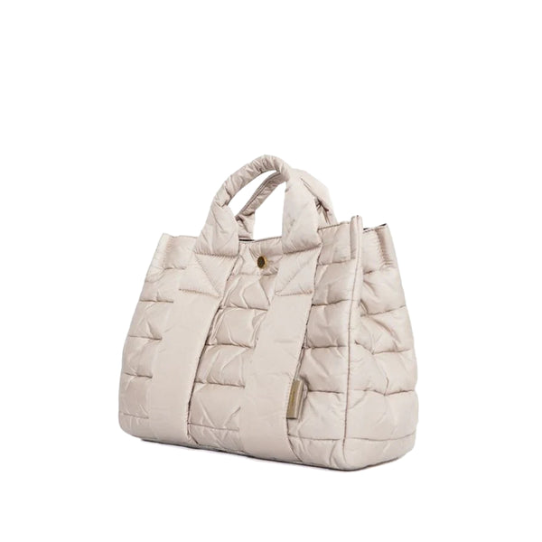GINO Puff QUILT Tote M Grege