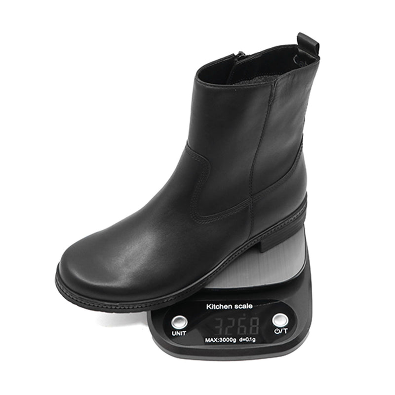 GRETA Black Soft Walking Leather Boots