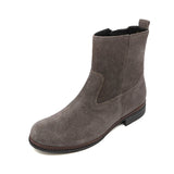 GRETA Taupe Grey Soft Walking Leather Boots