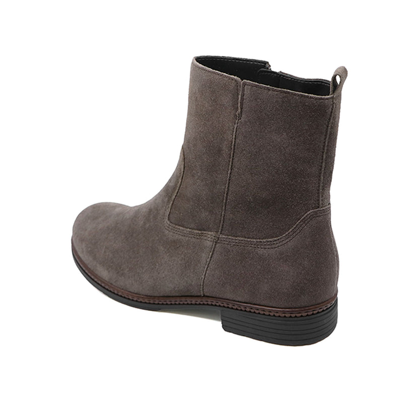 GRETA Taupe Grey Soft Walking Leather Boots