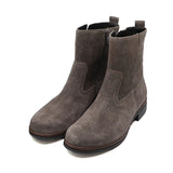 GRETA Taupe Grey Soft Walking Leather Boots
