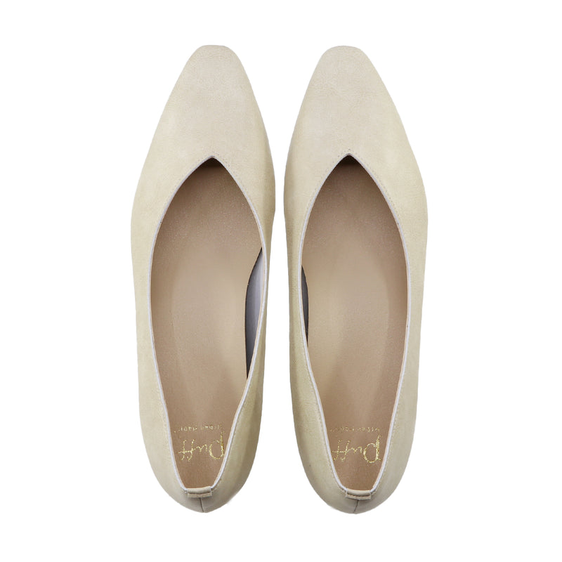 Haruna Beige Hidden Heels Rain Pumps