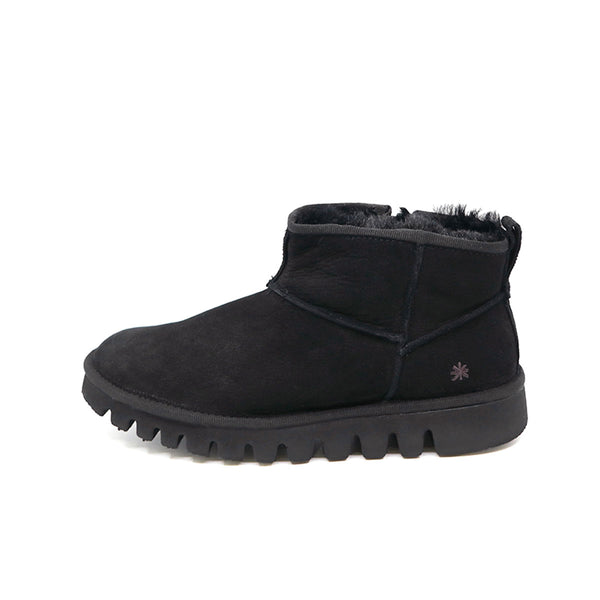 HIELA Black Soft Warm Leather Boots