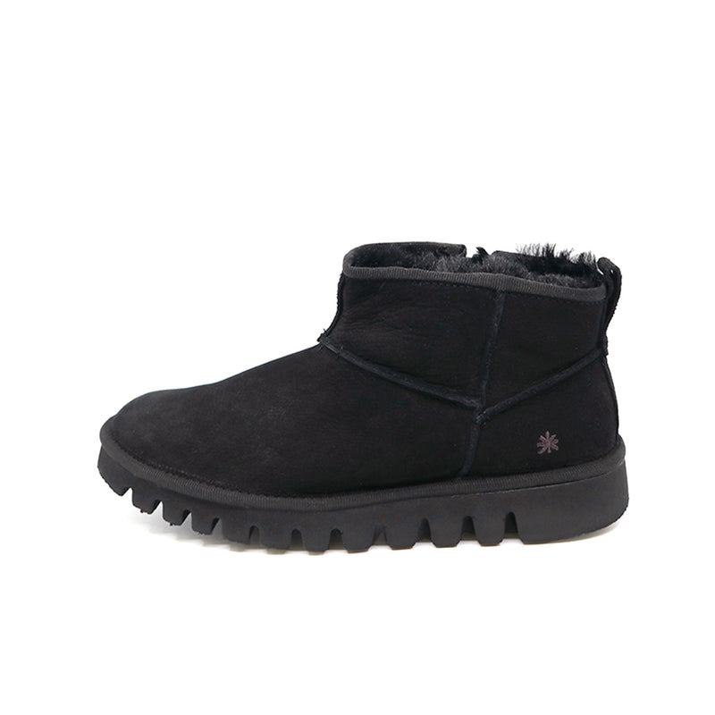 HIELA Black Soft Warm Leather Boots