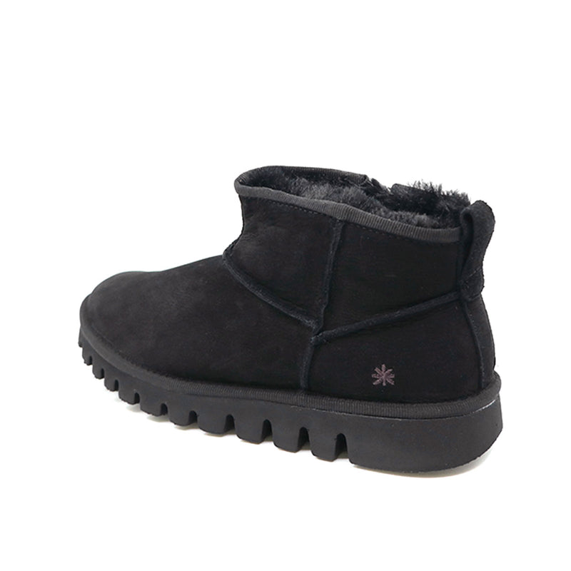 HIELA Black Soft Warm Leather Boots
