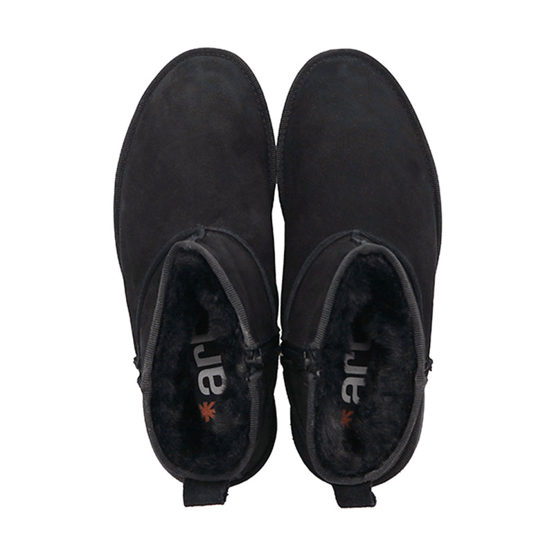 HIELA Black Soft Warm Leather Boots