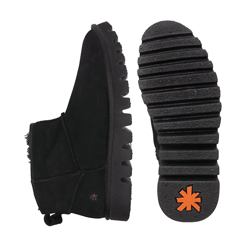 HIELA Black Soft Warm Leather Boots