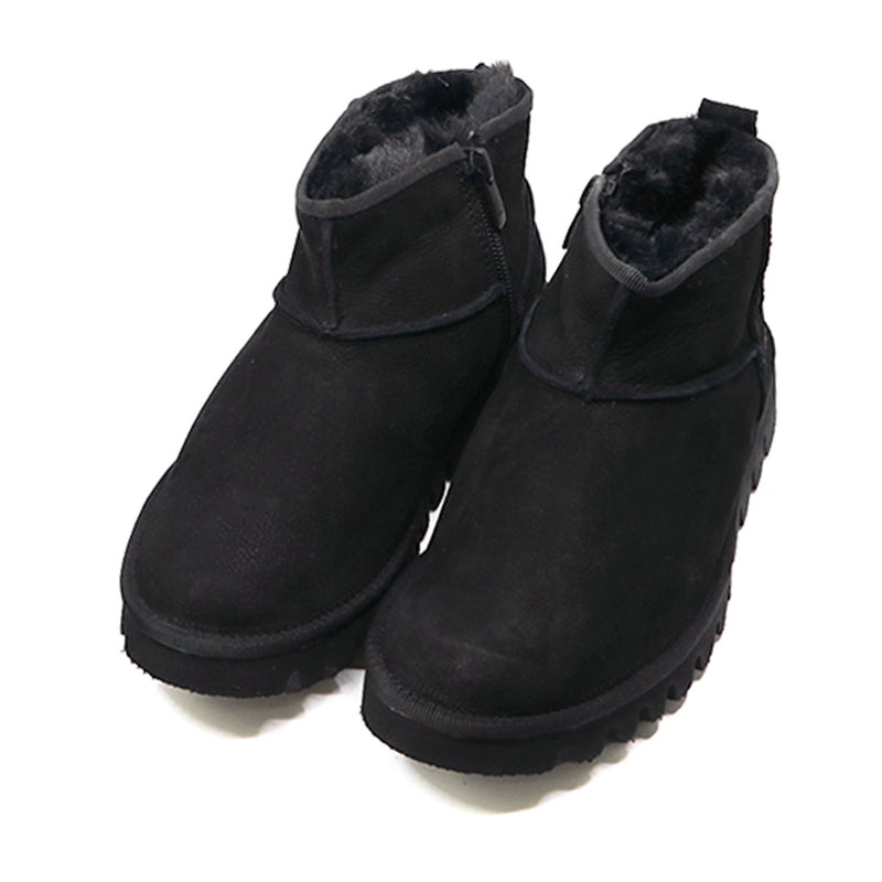 HIELA Black Soft Warm Leather Boots