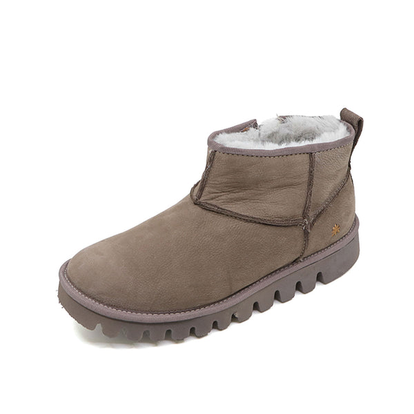 HIELA Taupe Soft Warm Leather Boots