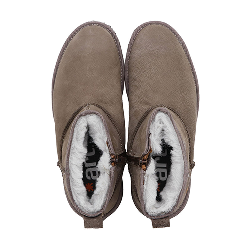 HIELA Taupe Soft Warm Leather Boots