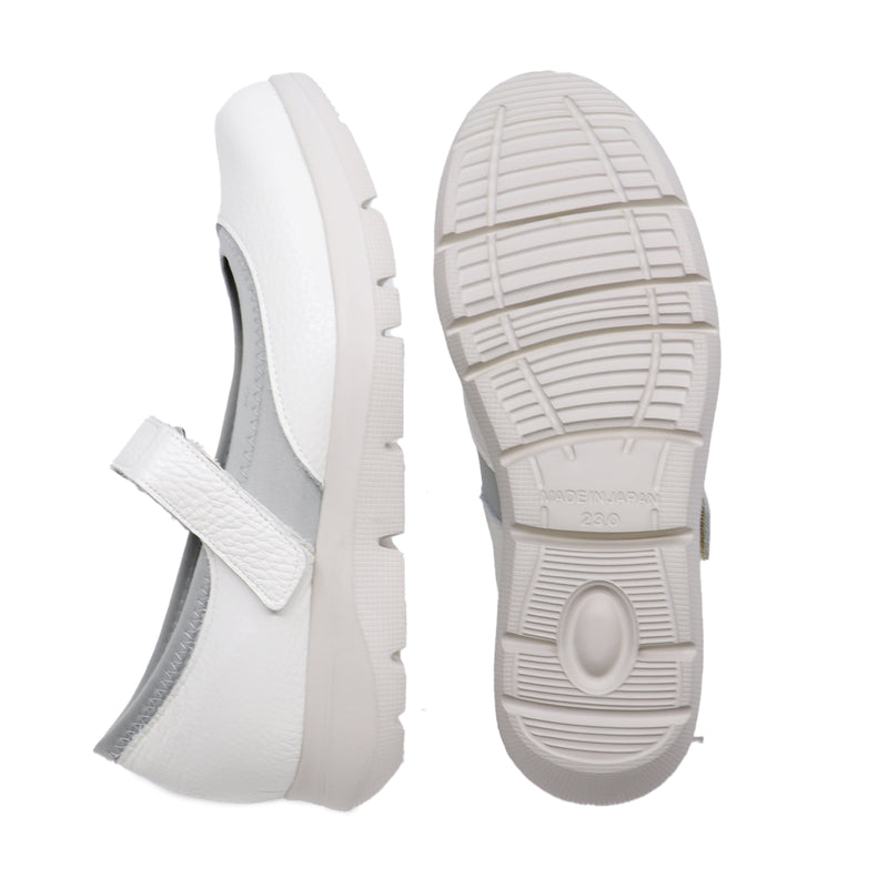 Himari White Soft Walking Sneaker Strap Flats