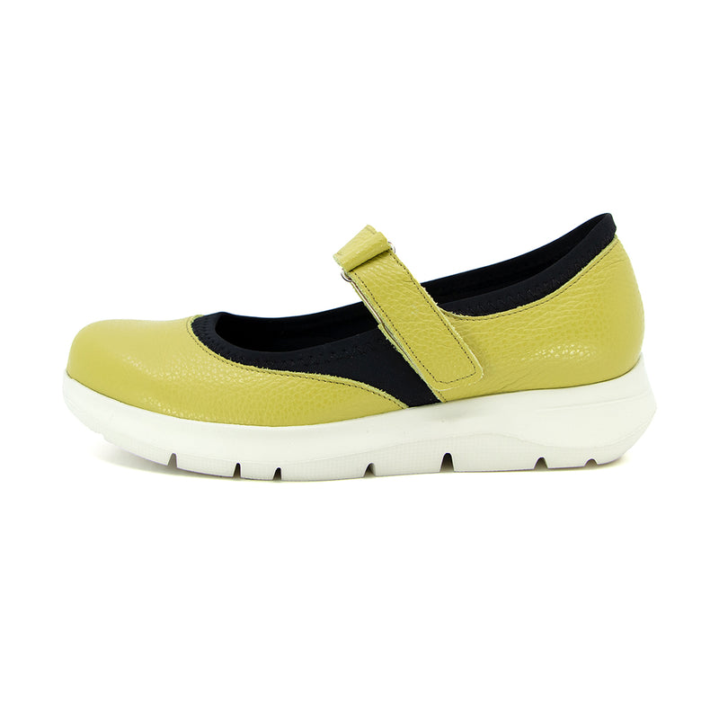 Himari Lime Soft Walking Sneaker Strap Flats