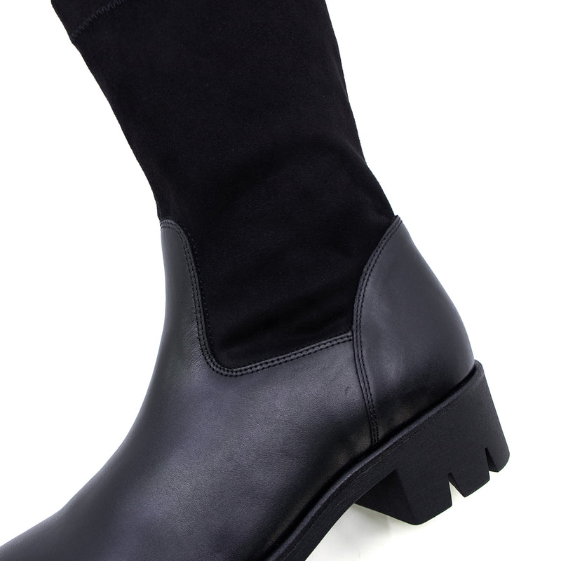 Holly Black Soft Stretch Long Boots