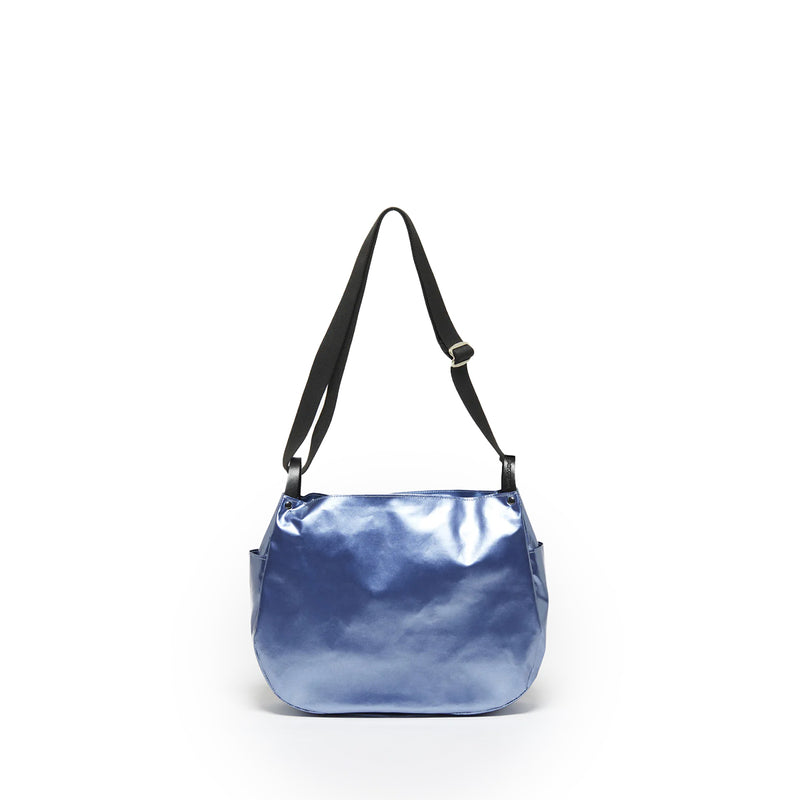 Mael Metallic Blue Shoulder Bag