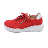 Jana Fiery Red Ultra Light Soft Walking Sneakers