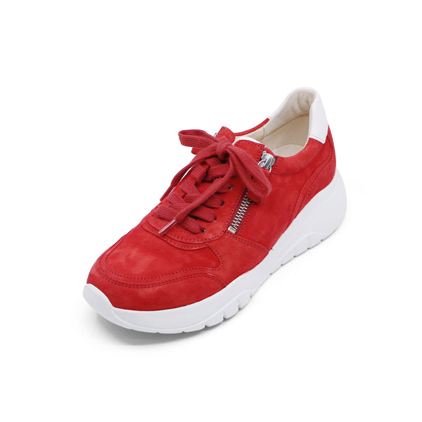 Jana Fiery Red Ultra Light Soft Walking Sneakers