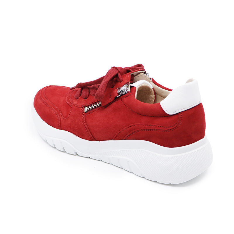 Jana Fiery Red Ultra Light Soft Walking Sneakers