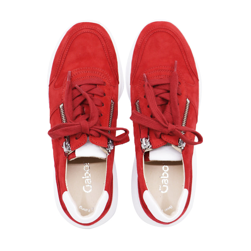 Jana Fiery Red Ultra Light Soft Walking Sneakers