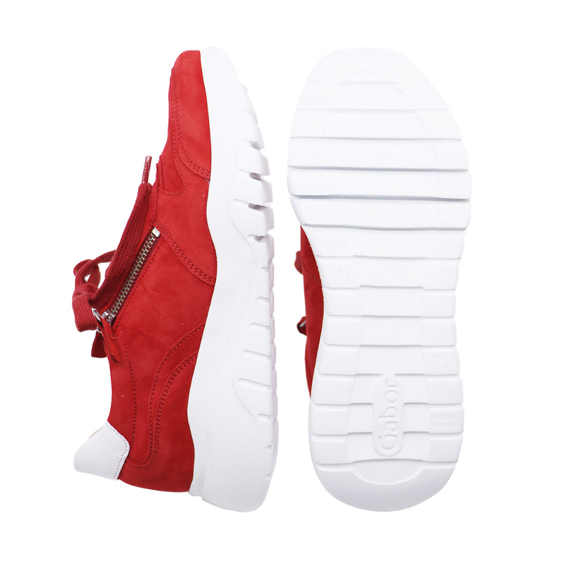 Jana Fiery Red Ultra Light Soft Walking Sneakers