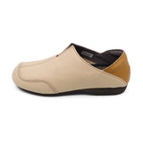 JAY2 Beige Combi Soft Walking Slip-Ons