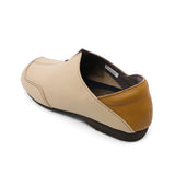 JAY2 Beige Combi Soft Walking Slip-Ons