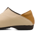 JAY2 Beige Combi Soft Walking Slip-Ons
