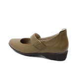 KAKO Dark Khaki Ultra Light Leather Strap Flats