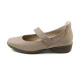 KAKO Sand Beige Ultra Light Leather Strap Flats