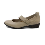 KAKO Sand Beige Ultra Light Leather Strap Flats