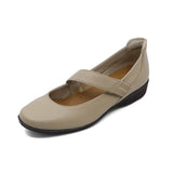 KAKO Sand Beige Ultra Light Leather Strap Flats