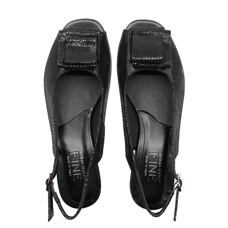 Kanaka Black Extra soft Slingbacks
