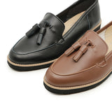 Kinu Black  Extra Soft Tassle Loafers