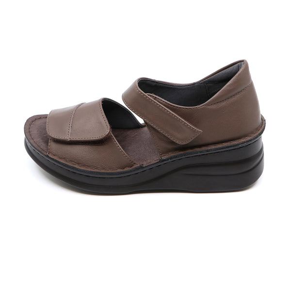 KISA Grey Brown Real Support Sandals