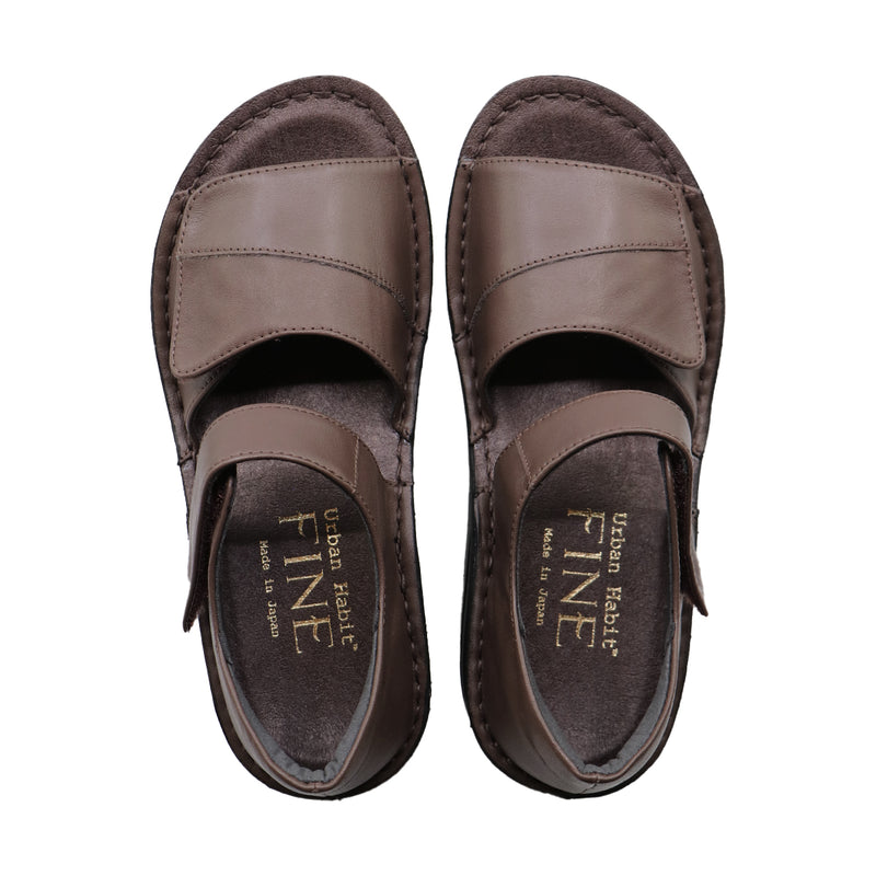 KISA Grey Brown Real Support Sandals