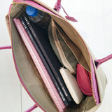 KOMBU Ultra light Tote Beige x Pink