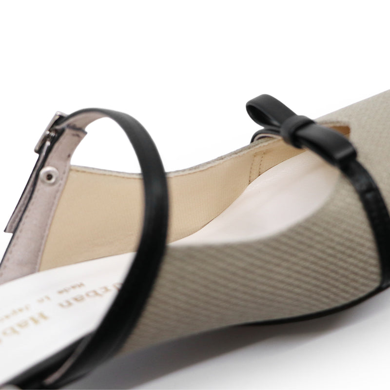 KOMI Ivory Stripe Soft Mules