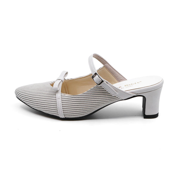 KOMI Ivory Stripe Soft Mules