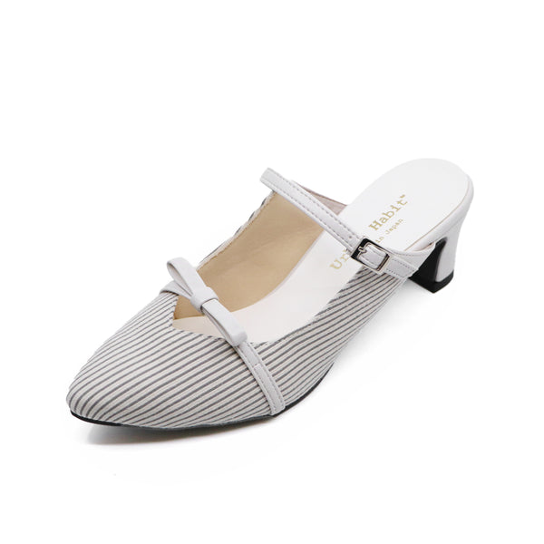 KOMI Ivory Stripe Soft Mules