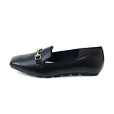 KOSAME Black Driving Sole Rain Loafers