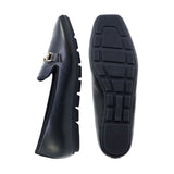 KOSAME Black Driving Sole Rain Loafers