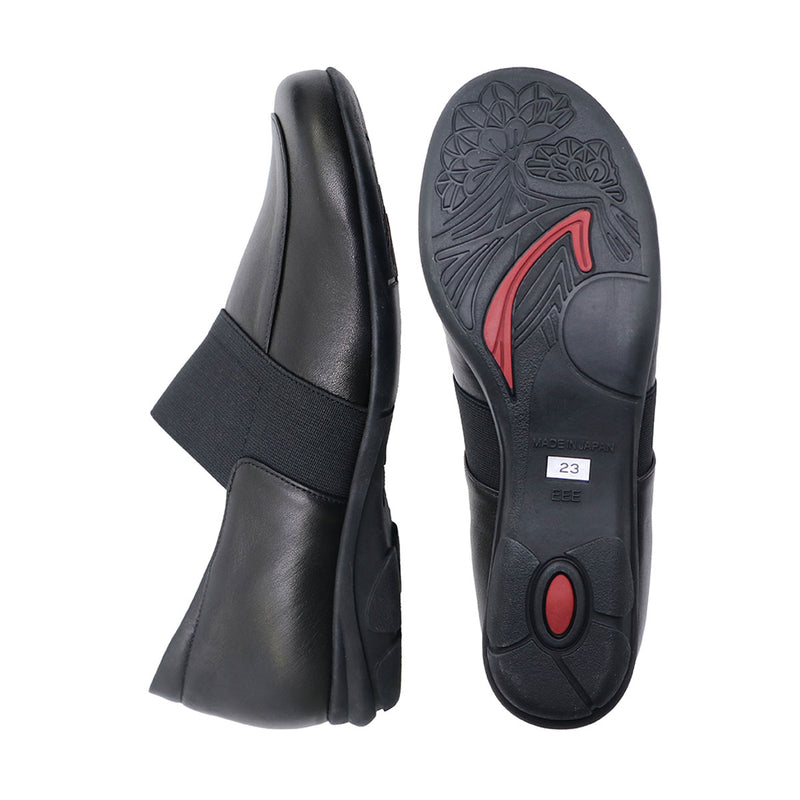 KUROMU Black Soft Walking Slip-Ons