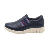 KURUMI Navy Anti-Slip Soft Walking Slip-Ons