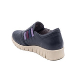 KURUMI Navy Anti-Slip Soft Walking Slip-Ons
