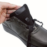 LISE Black Soft Walking Leather Sneakers