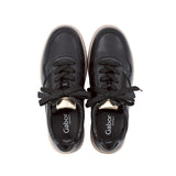 LISE Black Soft Walking Leather Sneakers