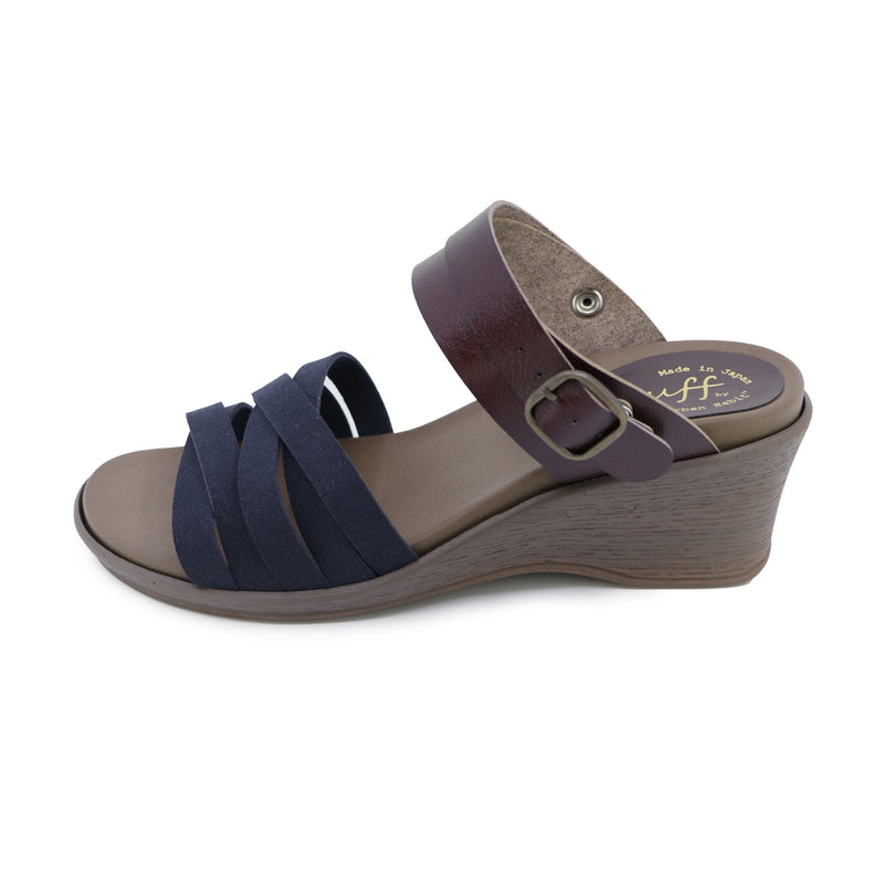 Loren2 Navy 2 Ways Soft Wedge Sandals